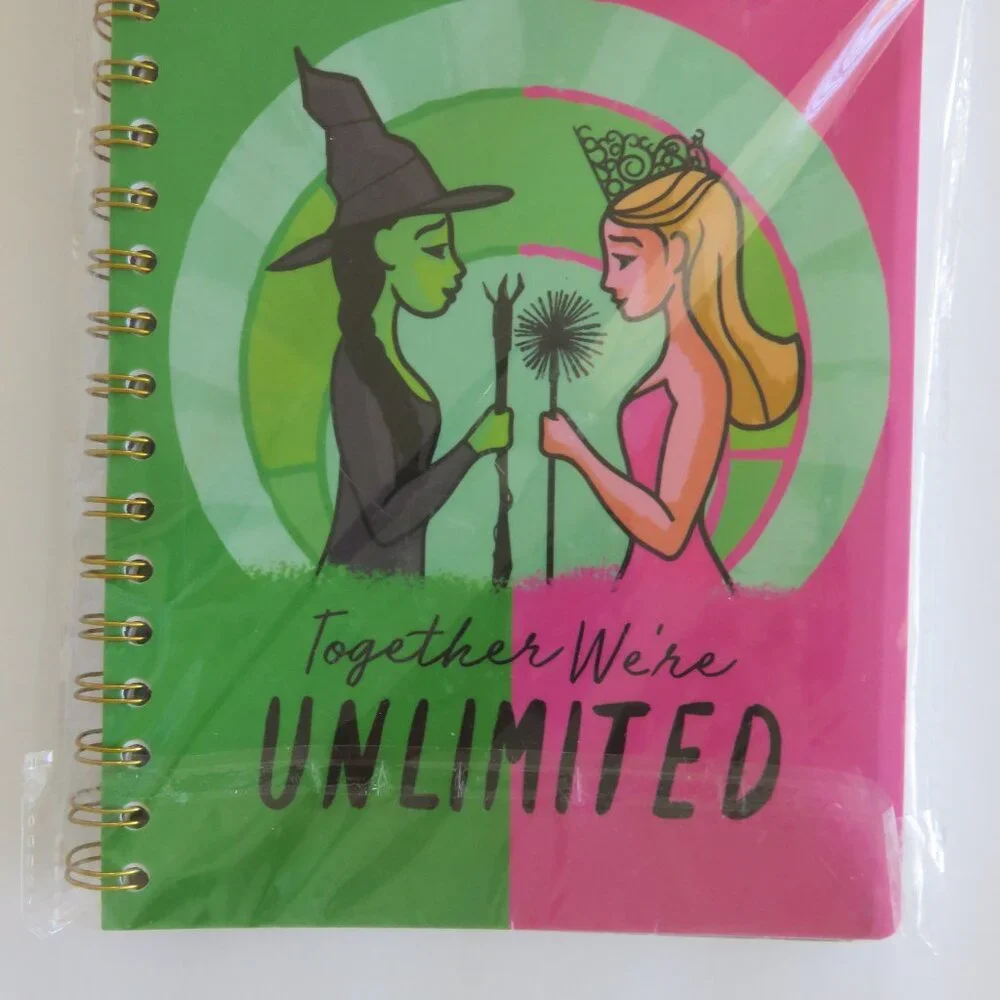 (#125) Wicked Book Journal Glinda and Elphaba Target Exclusive 96 Sheets